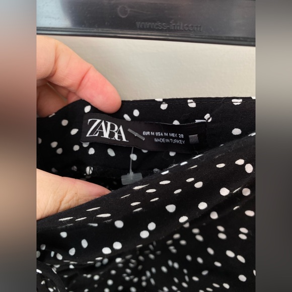 Zara gathered draw string polka dot skirt size M - Picture 8 of 9